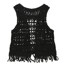  Vintage black Unbranded Crochet Top - womens medium
