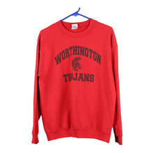 Vintage red Worthington Trojans Gildan Sweatshirt - womens medium