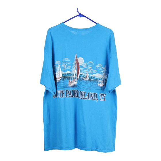 Vintage blue South Padre Island Delta T-Shirt - mens xx-large