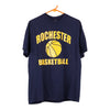 Vintage navy Rochester Basketball Jerzees T-Shirt - mens medium
