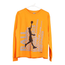  Vintage orange Champion Long Sleeve T-Shirt - mens large