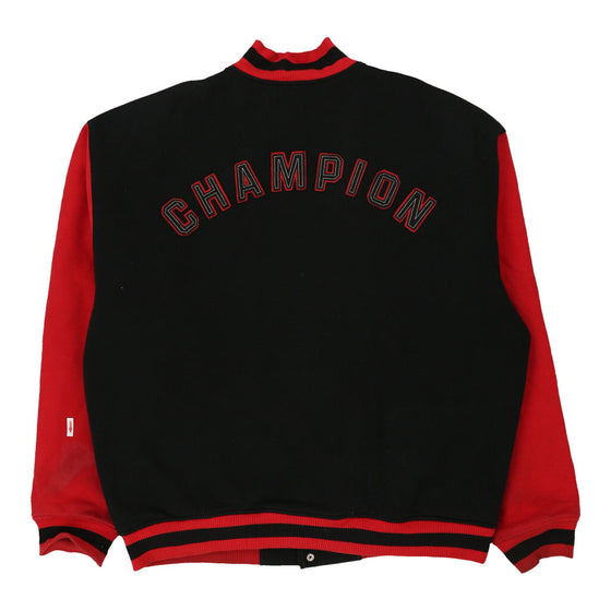 Vintage black Champion Varsity Jacket - mens xx-large