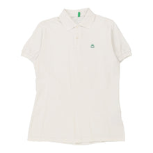  Vintage white Benetton Polo Shirt - womens large