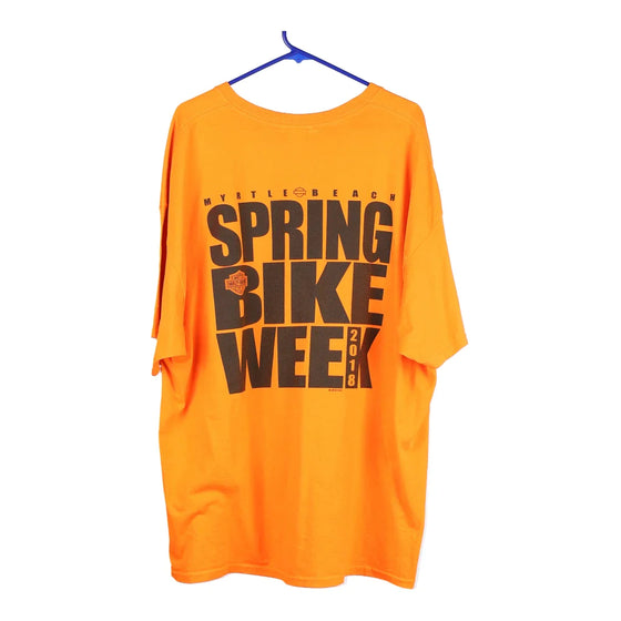 Pre-Loved orange Myrtle Beach Bike Week 2018 Harley Davidson T-Shirt - mens xxx-large