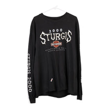  Vintage black Sturgis Rally, 2000 Harley Davidson Long Sleeve T-Shirt - mens x-large
