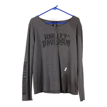  Vintage grey Harley Davidson Long Sleeve T-Shirt - womens x-large