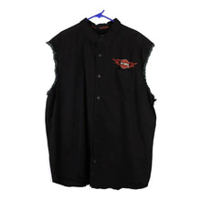  Vintage black Harley Davidson Denim Shirt - mens xxxx-large