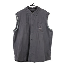  Vintage grey Harley Davidson Denim Shirt - mens xx-large