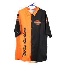  Vintage block colour Harley Davidson Short Sleeve Shirt - mens x-large