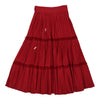 Vintage red Byblos Pleated Skirt - womens 27" waist