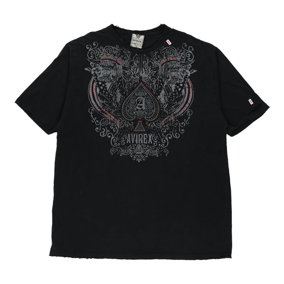 Vintage black Avirex T-Shirt - mens xx-large