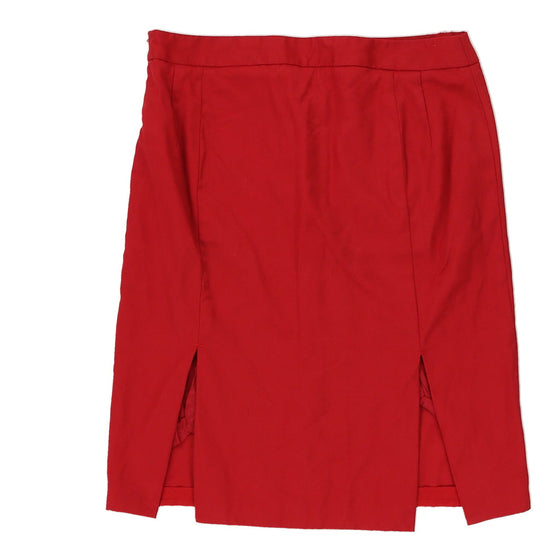 Vintage red Costume National Midi Skirt - womens 30" waist