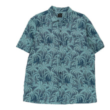  Vintage blue Rip Zone Hawaiian Shirt - mens large