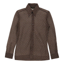  Vintage brown Pierre Cardin Patterned Shirt - womens medium