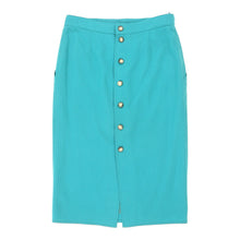  Vintage blue Les Copains Midi Skirt - womens 31" waist