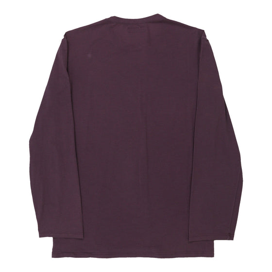 Vintage purple Emporio Armani Long Sleeve T-Shirt - womens x-large