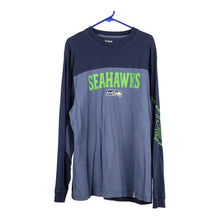  Vintage navy Seattle Seahawks Reebok Long Sleeve T-Shirt - mens x-large