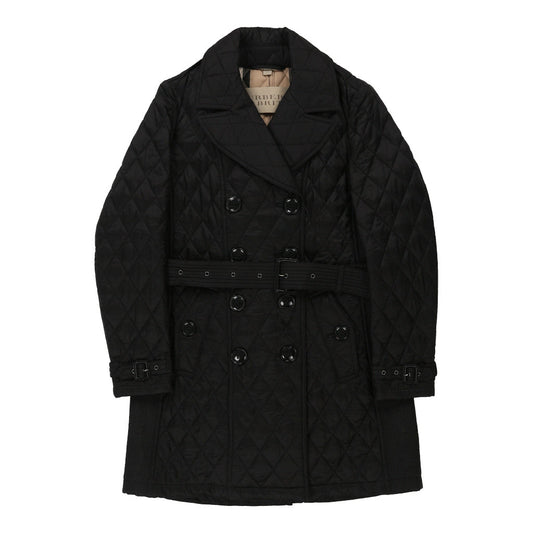 Vintage Burberry Brit Coat - Small Black Nylon