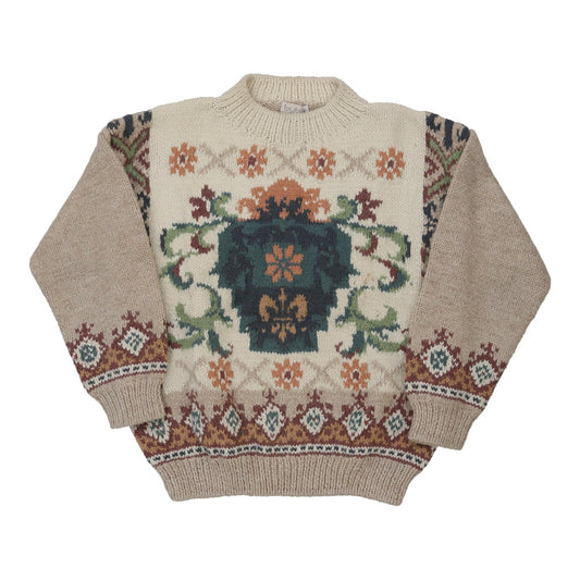 Vintage beige Byblos Jumper - mens xxx-large