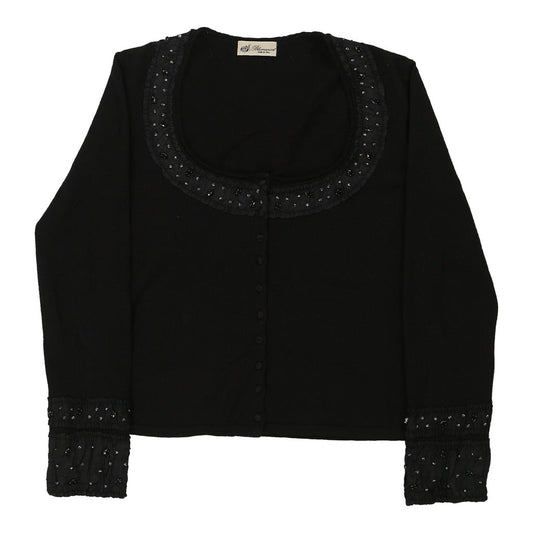 Vintage Made in Italy Blumarine Cardigan - Medium Black Wool Blend