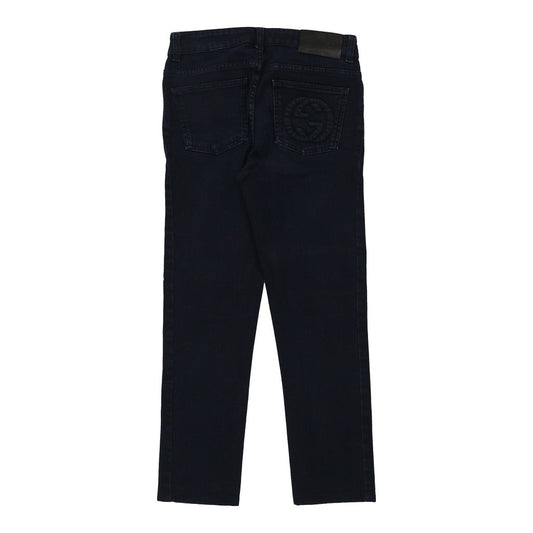 Vintage Gucci Trousers - 28W UK 6 Navy Cotton