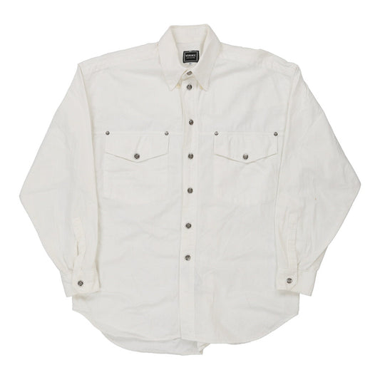 Vintage Versace Jeans Couture Denim Shirt - Medium White Cotton