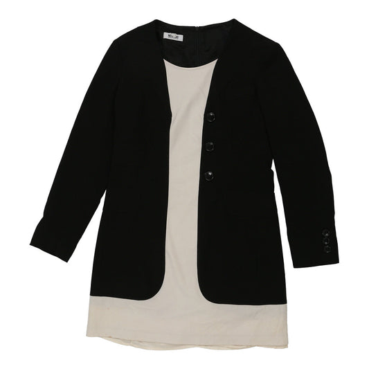 Vintage Cheap & Chic Moschino Dress - Medium Black & White Viscose Blend