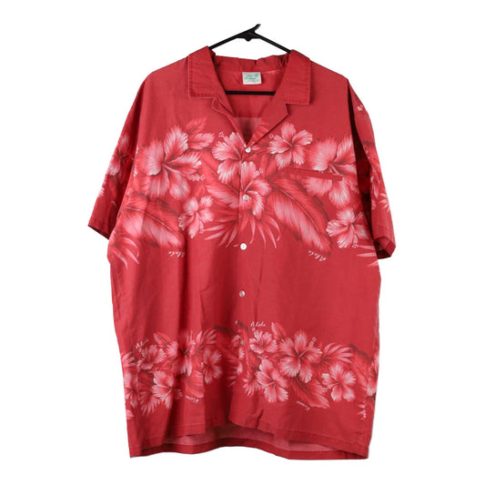 Vintage Jade Fashions Floral Hawaiian Shirt - 2XL Red Viscose Blend