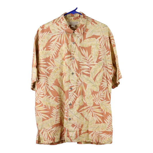 Vintage Island Republic Floral Hawaiian Shirt - XL Beige Viscose Blend