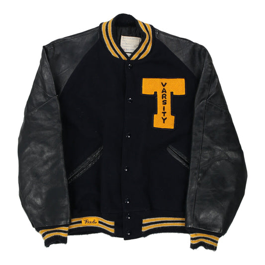 Vintage navy Delong Varsity Jacket - mens medium