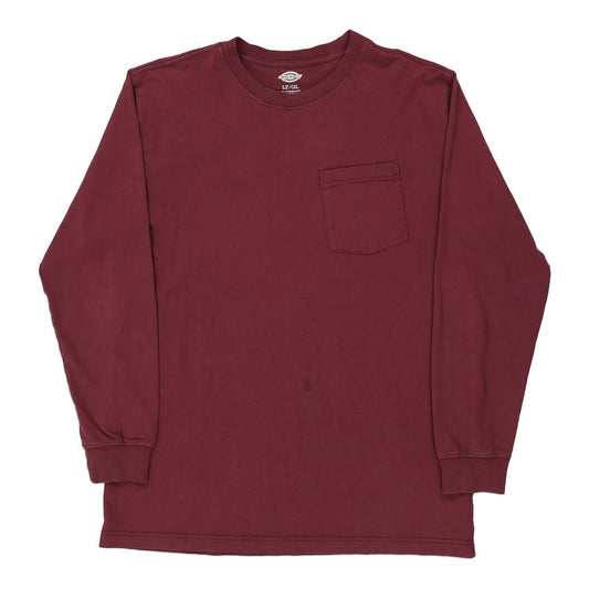Vintage burgundy Dickies Long Sleeve T-Shirt - mens large