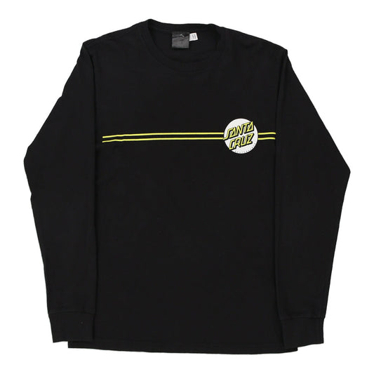 Vintage black Santa Cruz Long Sleeve T-Shirt - mens small