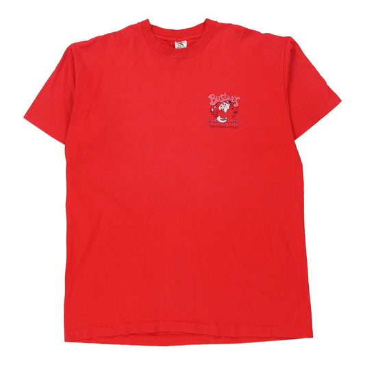 Vintage red Made in USA Buster's Bar & Grill Fruit Of The Loom T-Shirt - mens x-large