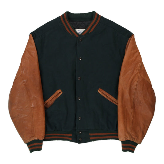 Vintage green Made in USA Excelled Varsity Jacket - mens large