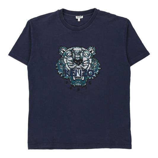 Vintage navy Kenzo T-Shirt - mens medium