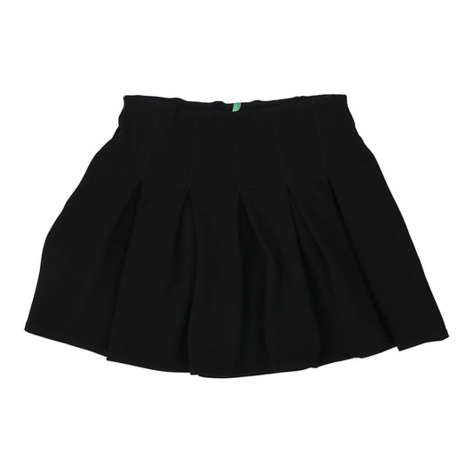 Vintage black Benetton Pleated Skirt - womens small