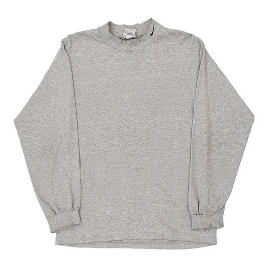 Vintage grey Nike Long Sleeve T-Shirt - mens medium