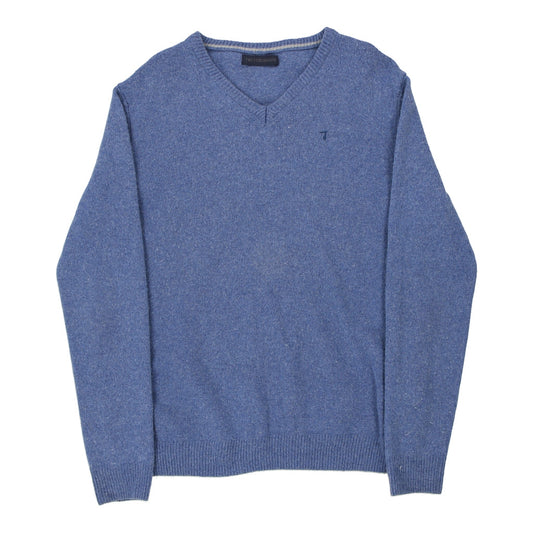 Vintage blue Trussardi Jumper - mens x-large