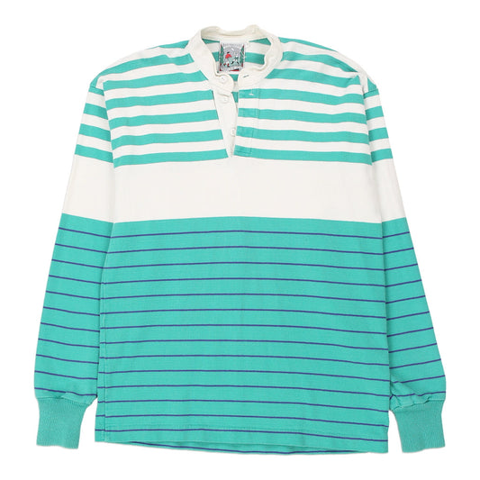 Vintage blue Thatcher & Cross Rugby Shirt - mens large