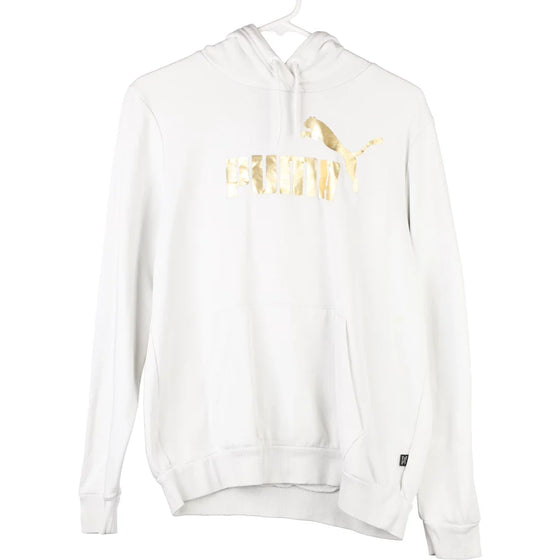 Vintage white Puma Hoodie - womens large