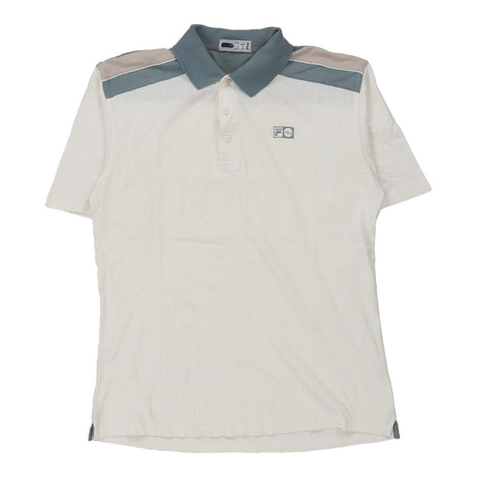 Vintage white Fila Polo Shirt - mens small