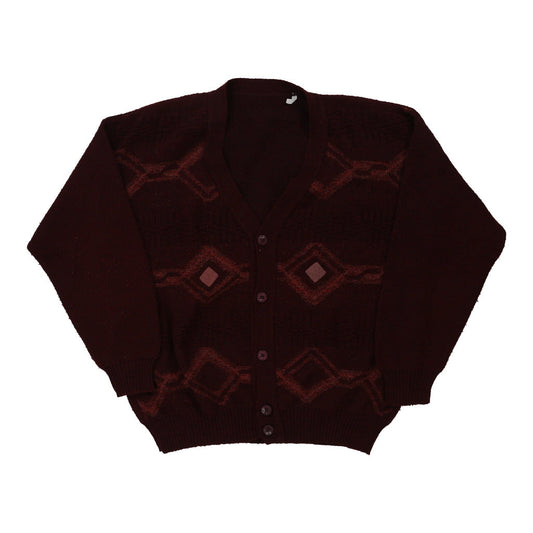 Vintage burgundy Unbranded Cardigan - mens x-large