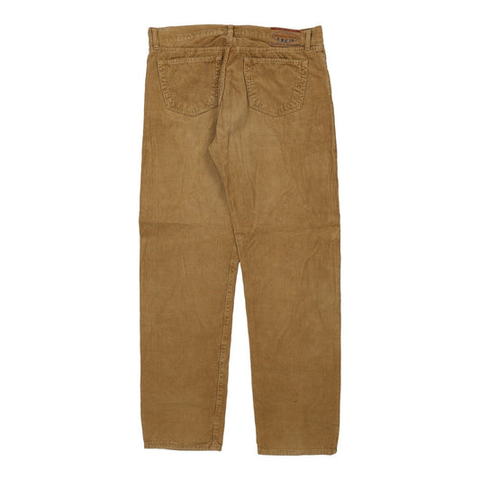 Vintage beige Heddon Court Cord Trousers - mens 36" waist