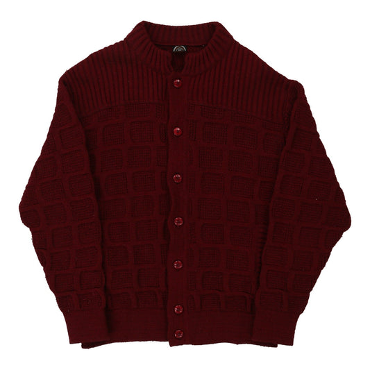 Vintage burgundy Di Candia Cardigan - mens medium