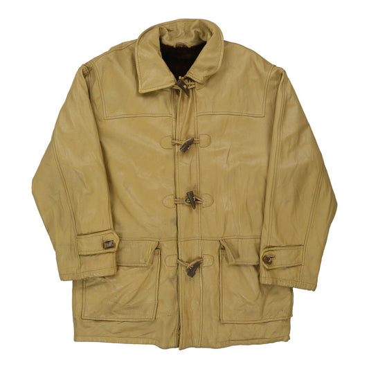 Vintage beige Unbranded Leather Jacket - mens large