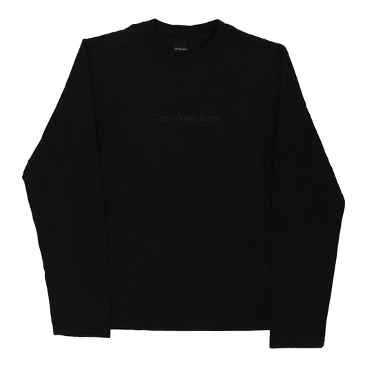 Vintage black Calvin Klein Jeans Long Sleeve T-Shirt - mens x-large
