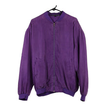  Vintage purple Perry Eliis Bomber Jacket - mens large