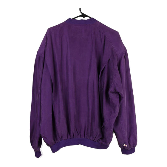 Vintage purple Perry Eliis Bomber Jacket - mens large