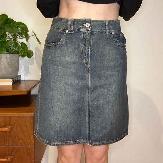 Vintage blue Chocolat Denim Skirt - womens 28" waist
