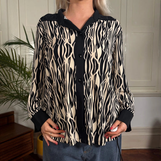 Vintage cream Perla Shirt - womens large